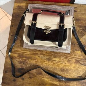 Vintage PU Leather Satchel Crossbody Messenger